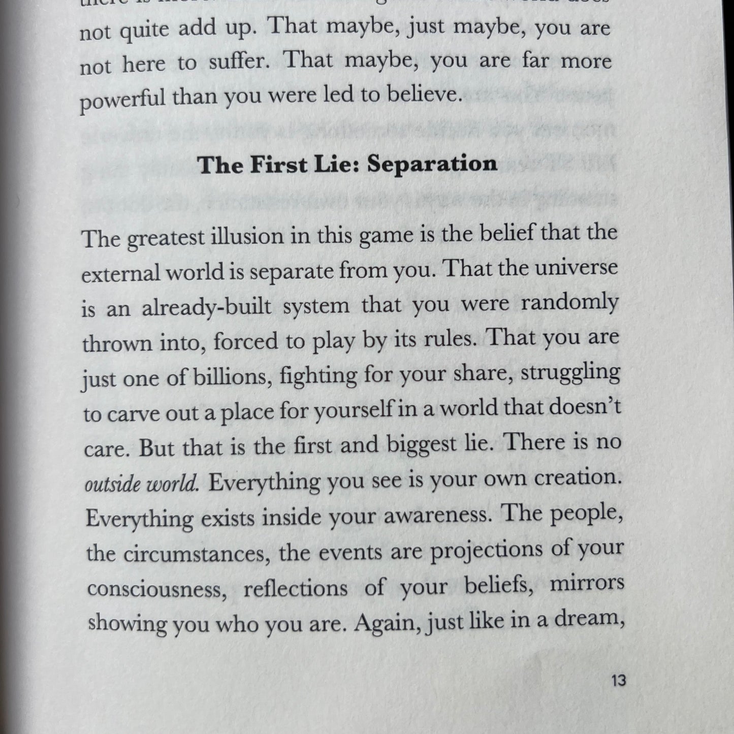 The World is as You Are