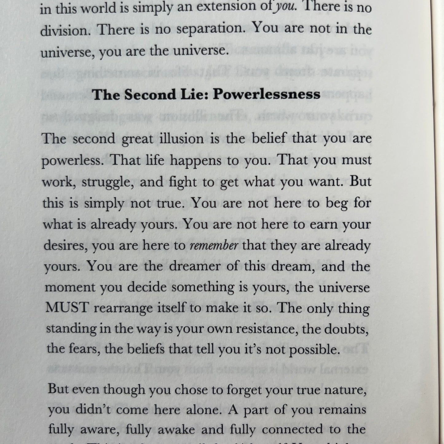 The World is as You Are