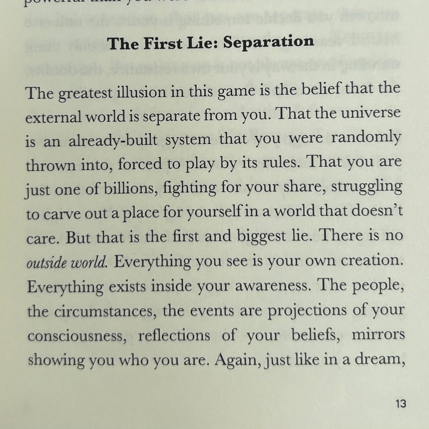 The World is as You Are